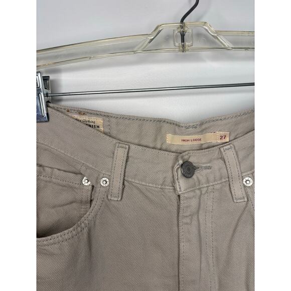 Levi's® Premium High Loose Women’s Jeans  Wide Leg Mushroom Grey Size 27 - Picture 3 of 9